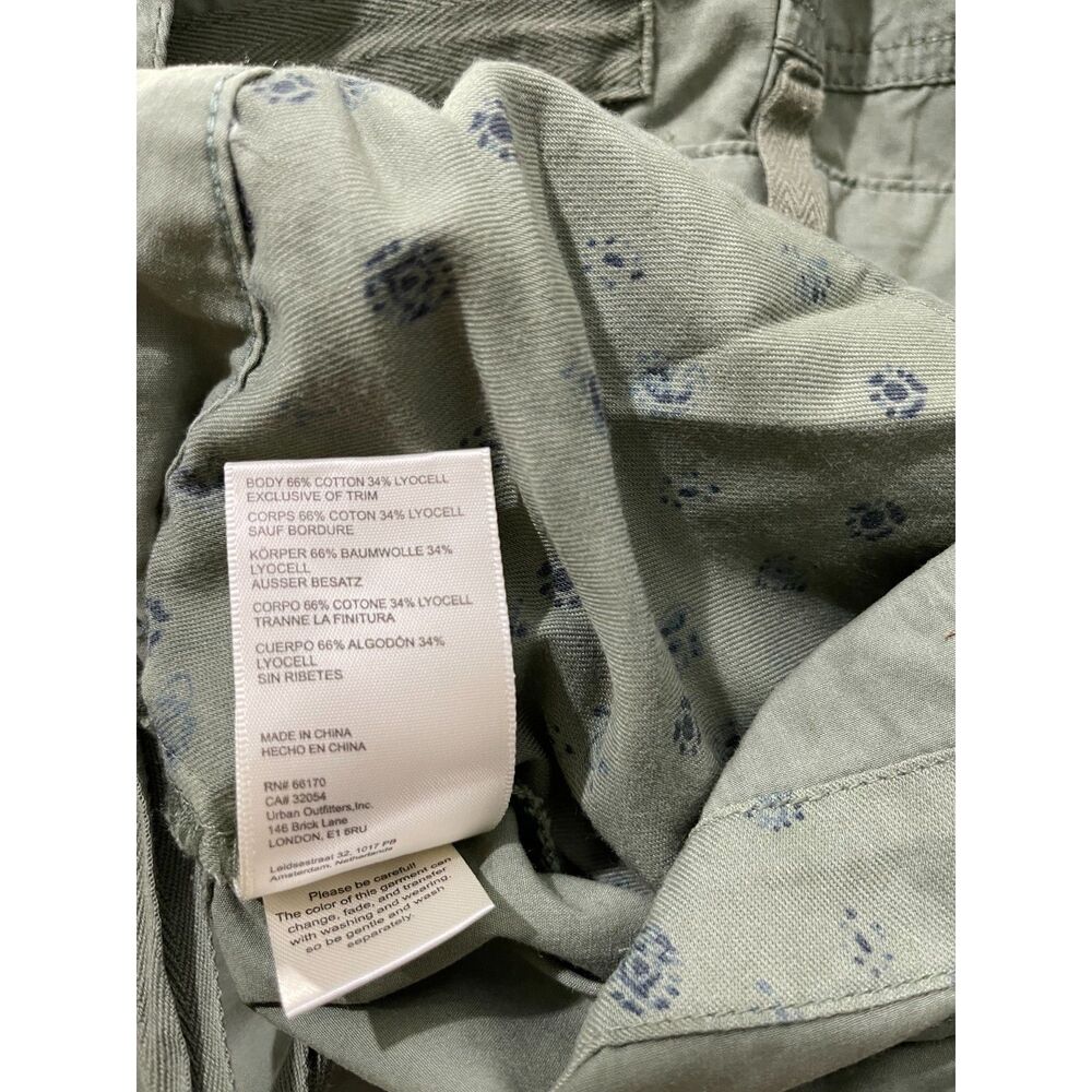 Pilcro pants Y2K cargo capri joggers slouchy fit drawstring green women's 32 New - Picture 6 of 7